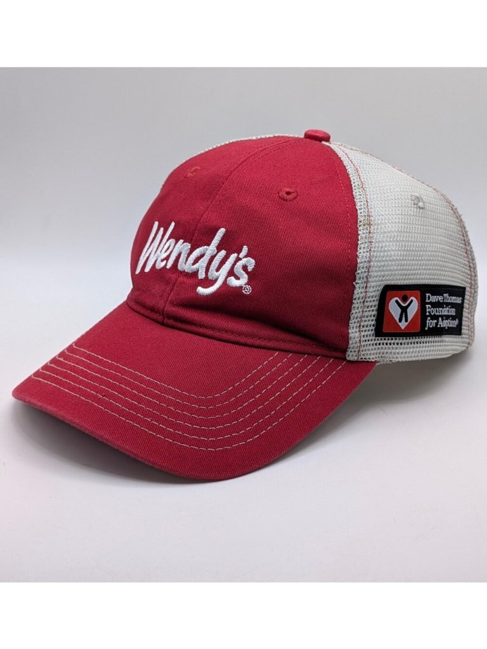 Wendy's Dave Thomas Foundation for Adoption Hat One Size Snapback Red Crew Staff